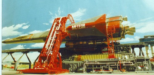 METEOR ON LAUNCHRAIL