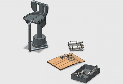 MILLENNIUM FALCON DEAGO HALL BITS 4 CHAIR TOOLS